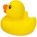 Patito de goma Petri en PVC para baño y diversión infantil Amarilla detalle 1