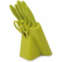 Set de cuchillos con soporte 7 piezas pistacho Set de cuchillos con soporte 7 piezas pistacho