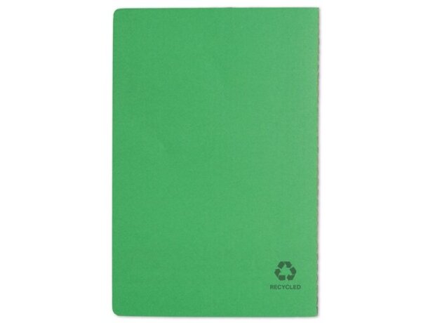 Libreta Santorini con cubierta de papel y hojas lisas Verde detalle 19