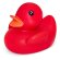 Patito de goma Petri en PVC para baño y diversión infantil Rojo