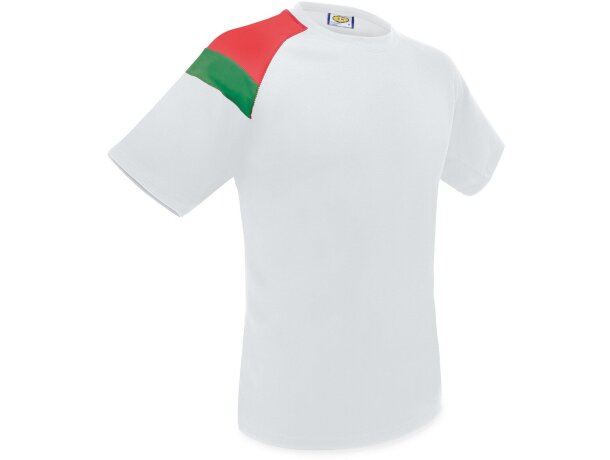 Camiseta técnica  bandera portugal Nations Club Náutico blanco