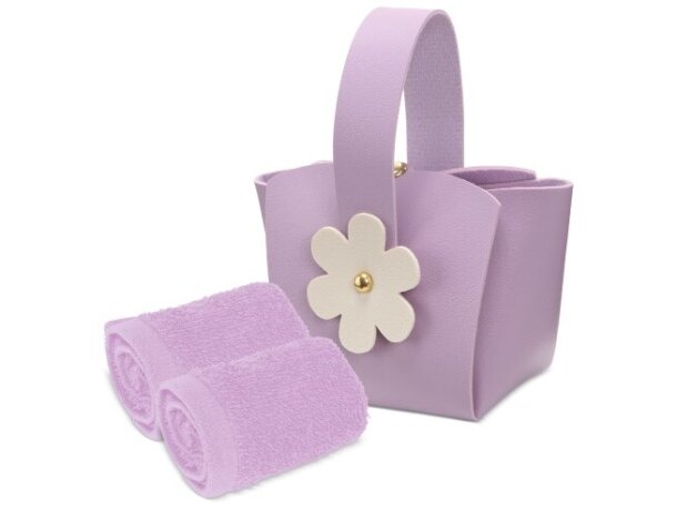 Set 5 bolsitos con toalla Juliette grabación corporativa detalle 3