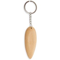 Llavero de madera economico tabla Surf con anilla de acero inoxidable