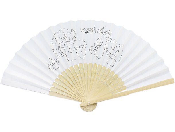 Abanico bambú celulosa Children Champiñón infantil