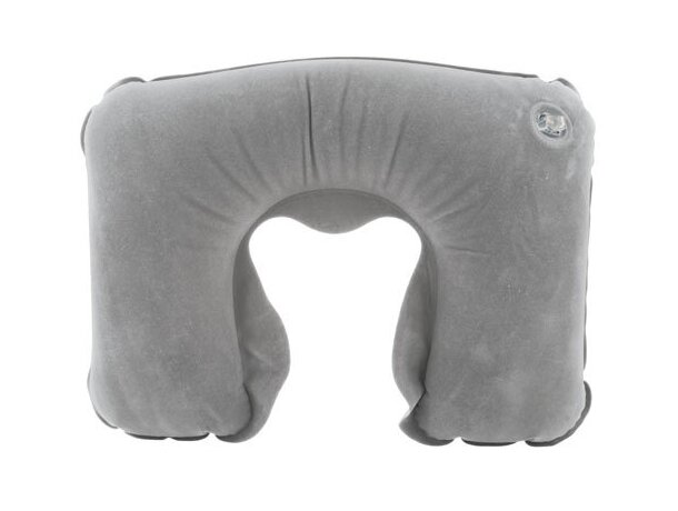 Almohadilla de viaje para cuello personalizada gris
