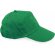Gorra con ojetes de metal y 5 paneles verde