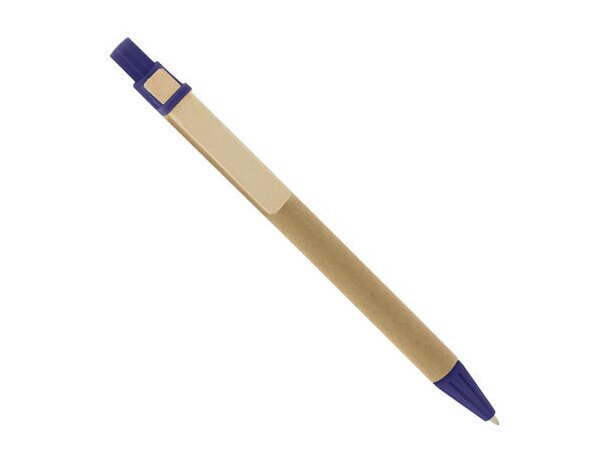 Boligrafo carton reclicado pino azul