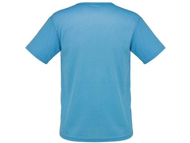 Camiseta Runner adulto poliéster técnico transpirable Azul claro detalle 2