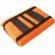 Manta polar de viaje con funda personalizada naranja