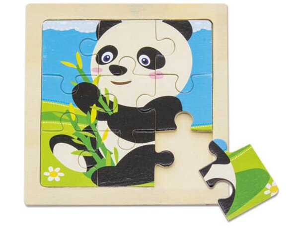 Set de 5 puzzles en madera natural Junior