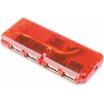 Puerto usb con 4 puertos 2.0 personalizado rojo Puerto usb con 4 puertos 2.0 personalizado rojo