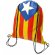 Mochila con cuerdas con bandera independentista catalana personalizado sin color
