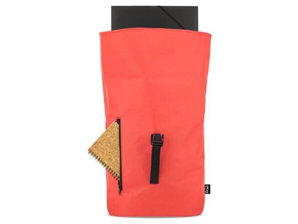 Mochila Benett RPET reciclado de gran capacidad Rojo detalle 9