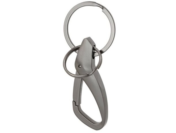 Llavero mosquetón Adaman en metal con grabación personalizable Negro detalle 6