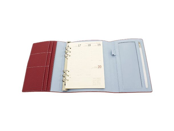 Agenda pierre cardin semana vista con goma rojo
