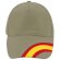 Gorra sencilla d e5 paneles con detalles de la bandera khaki
