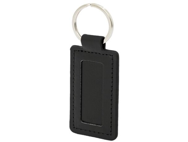 Llavero polipiel Valexa con grabado láser efecto espejo Negro detalle 6