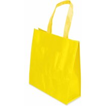 Bolsa de non woven laminado con brillo amarilla Bolsa de non woven laminado con brillo amarilla