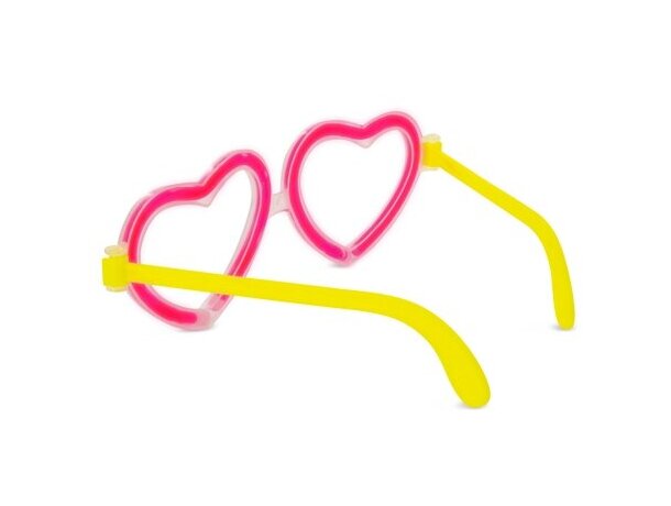 Gafas de neón Luv con estructura y barras luminosas para fiestas detalle 2