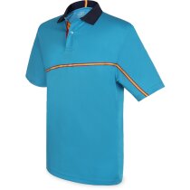Polo técnico unisex con detalles bandera blanco Polo técnico unisex con detalles bandera blanco