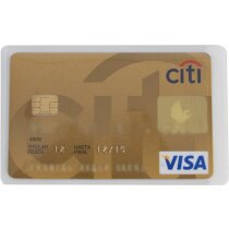 Tarjetero PVC transparente translúcido vertical