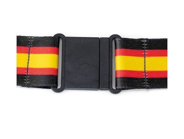 Lanyard bandera ancha Policia poliéster con cierre seguridad Negro detalle 9