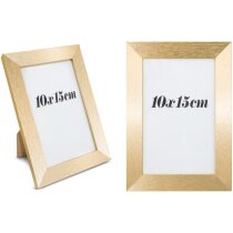 Portafotos Oropel en madera con acabado dorado