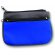 Monedero combinado con 2 cremalleras en poliester y PVC azul royal