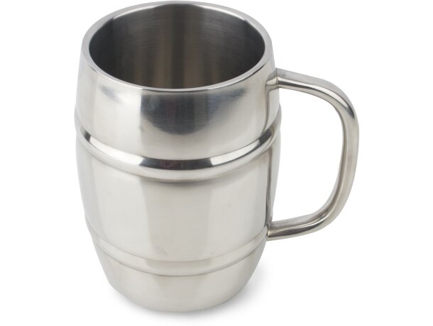 Jarra de cerveza en acero inoxidable barrilete 1 L Jarra de cerveza en acero inoxidable barrilete 1 L