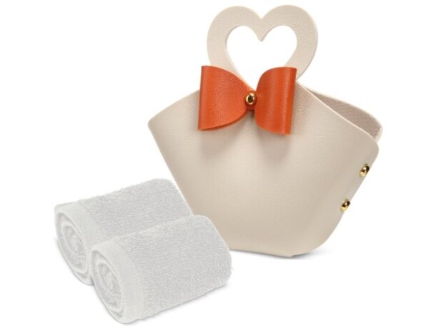Set 5 bolsitos con toalla Coquette para eventos promocionales detalle 6
