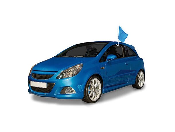 Bandera coche Divar azul claro