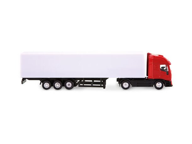 Camión tráiler de juguete rojo