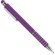 Bolígrafo en plástico y aluminio con aros decorativos lila
