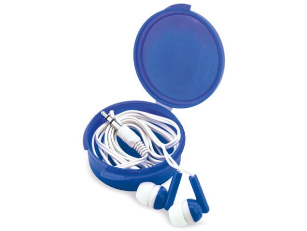Auriculares con cajita azul