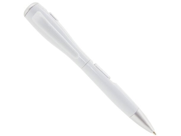 Bolígrafo con linterna blanco