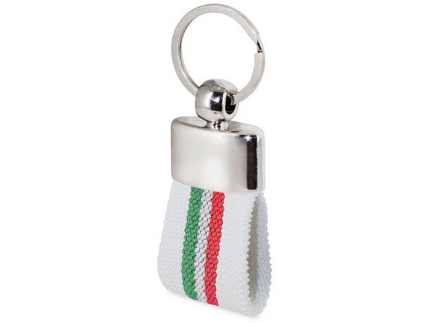 Llavero cinturon bandera Derex Italia/blanco detalle 6