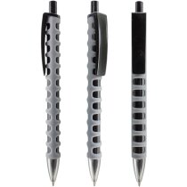 Bolígrafo malla personalizado texturizado negro elegante 14.2cm