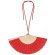 Abanico Calpe con cuerda ajustable de poliéster y madera Rojo detalle 4