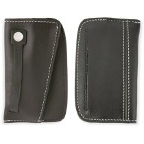 Monedero de piel con porta llaves