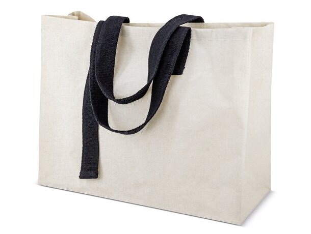 Bolsa algodón Diya resistente con bolsillo interior Crudo detalle 2