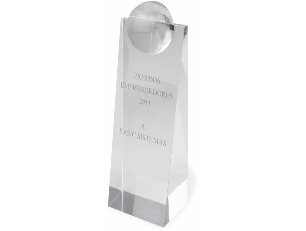 Cristal con la bolsa del mundo para grabar personalizado