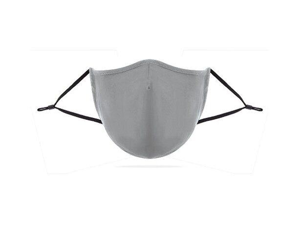 Mascarilla de tela personalizada con filtro de 3 capas gris