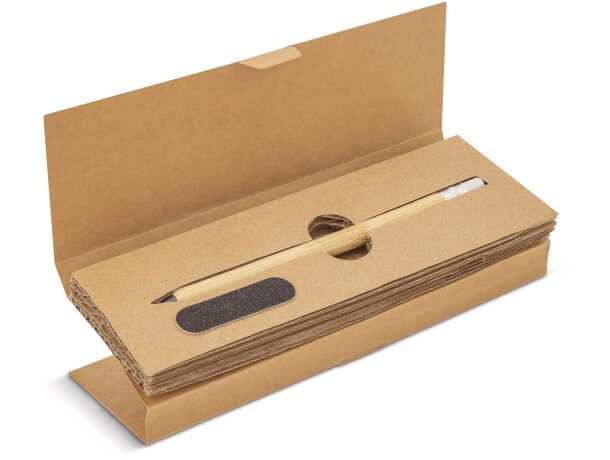 Set lápiz infinito bambú con lima delineante incluida detalle 1