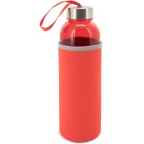 Botella de cristal personalizada con funda