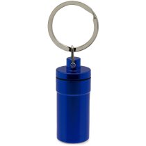 Llavero de aluminio con pastillero azul Llavero de aluminio con pastillero azul