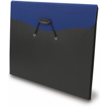 Carpeta con cierre de goma combinada azul