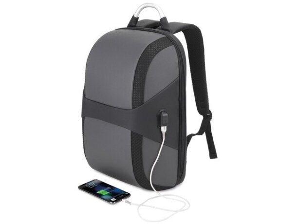 Mochila semirrígida Mayer Pierre Delone con puerto USB detalle 7