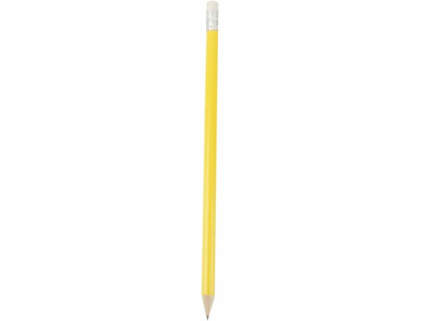 Lápiz de madera con goma personalizable personalizado amarillo