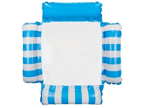 Colchoneta hinchable Acuatik de PVC y malla para piscina Blanco/azul detalle 2