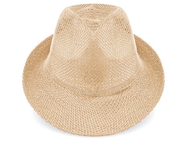 Sombrero de ala ancha en poliester marron